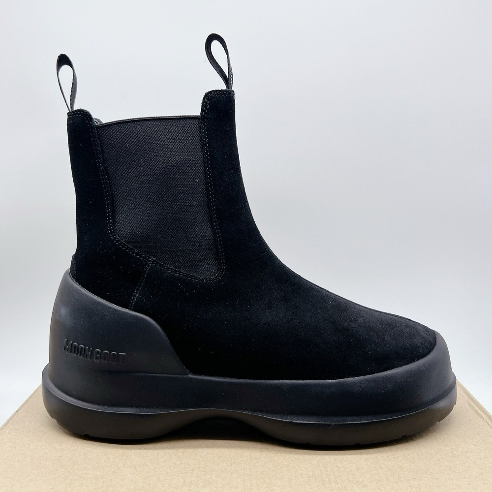 Moon Boot Luna Suede Chelsea Winter Boots Platform Black EU 40 US 8.5